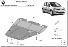 Ocelový kryt motoru Renault Modus (2004-2012)