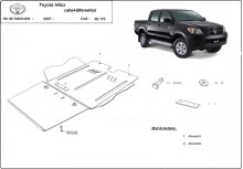 Ocelový kryt diferenciálu	 Toyota Hilux (2004-2015)