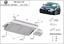Ocelový kryt motoru Alfa Romeo 156 (1997-2003)