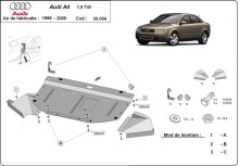 Ocelový kryt motoru Audi A4 B6, 1.9 Tdi (2000-2005)
