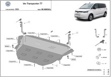 Ocelový kryt motoru pozinkovaná Volkswagen Transporter T7 (2023-2026)