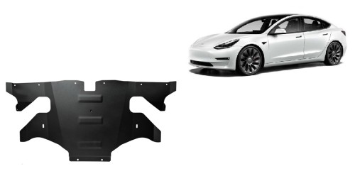 Ocelový kryt zadního elektromotoru Tesla Model 3 AWD (2017-2026)