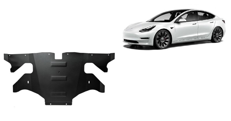 Ocelový kryt zadního elektromotoru Tesla Model 3 AWD (2017-2026)