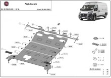 Hliníkový kryt motoru Fiat Ducato (2016-2026)
