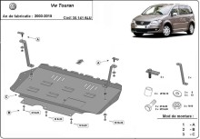 Hliníkový kryt motoru Volkswagen Touran (2003-2015)