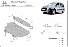 Ocelový kryt motoru Citroen Berlingo (2008-2018)