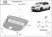 Ocelový kryt motoru Nissan Micra (2016-2026)