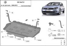 Hliníkový kryt motoru Volkswagen Golf (2008-2012)