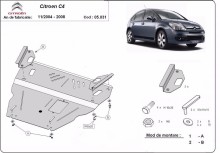 Ocelový kryt motoru Citroen C4 (2004-2008)