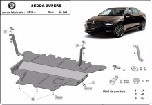 Ocelový kryt motoru Skoda Superb - Manuální (2015-2024)