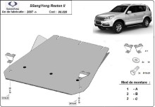 Ocelový kryt převodovky SsangYong Rexton 2 (2007-2017)