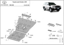 Ocelový kryt motoru Toyota Land Cruiser J100 (1998-2008)