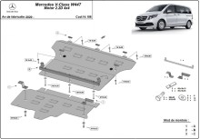 Ocelový kryt motoru Mercedes V-Class W447, 2.2 D, 4x4 (2020-2026)