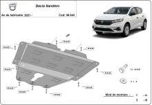Ocelový kryt motoru Dacia Sandero 3 (2021-2026)