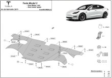 Hliníkový kryt motoru Tesla Model 3 (2017-2026)