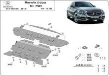 Ocelový kryt motoru Mercedes C-Class W205 4x4 (2014-2021)
