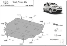 Ocelový kryt motoru Toyota Proace City (2020-2026)