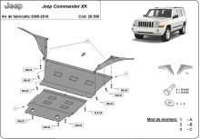 Stalowa Osłona pod silnik Jeep Commander (2005-2010)