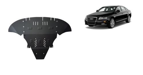 Ocelový kryt motoru Audi A6 s bočními klapkami (2004-2011)