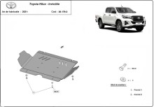 Ocelový kryt motoru Toyota Hilux Invincible (2021-2026)
