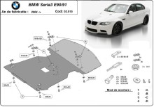 Ocelový kryt motoru BMW Seria 3 E90/91 (2004-2011)