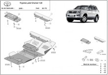 Hliníkový kryt motoru Toyota Land Cruiser (2002-2009)