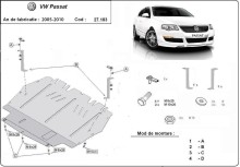 Ocelový kryt motoru VW Passat B6 (2005-2014)