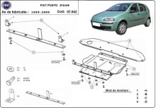 Ocelový kryt motoru Fiat Punto (1999-2010)