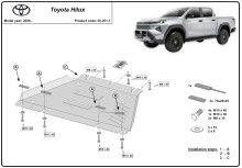 Stalowa osłona skrzyni biegów Toyota Hilux (2026-2026)