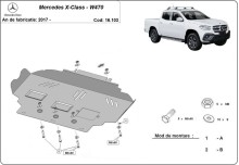 Ocelový kryt motoru Mercedes X-Class (2017-2020)