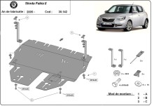 Ocelový kryt motoru Skoda Fabia 2 (2007-2014)