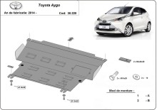 Ocelový kryt motoru Toyota Aygo AB40 (2014-2022)