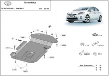 Ocelový kryt katalyzátoru Toyota Prius 3 (2008-2015)