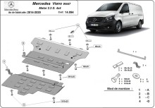Ocelový kryt motoru Mercedes Viano W447, 2.2 D, 4x4 (2014-2020)