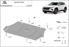 Ocelový kryt motoru Hyundai Tucson (2021-2026)