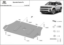 Ocelový kryt katalyzátoru Hyundai Santa Fe (2024-2026)