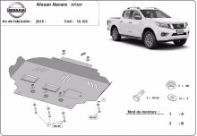 Ocelový kryt motoru Nissan Navara NP300 - D23 (2015-2021)