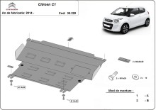 Ocelový kryt motoru Citroen C1 (2014-2022)