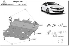 Ocelový kryt motoru Peugeot 508 (2019-2026)