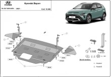 Ocelový kryt motoru Hyundai Bayon (2021-2026)