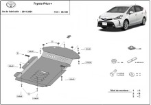 Ocelový kryt katalyzátoru Toyota Prius 3+ (2011-2021)