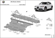Hliníkový kryt motoru Alfa Romeo Stelvio (2016-2026)