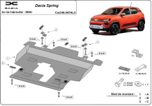 Hliníkový kryt motoru Dacia Spring (2024-2026)