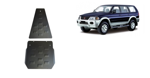 Ocelový kryt převodovky a reduktoru Mitsubishi Pajero Sport 1 (1998-2007)