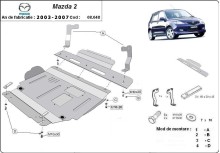 Ocelový kryt motoru Mazda 2 (2003-2007)