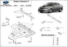 Ocelový kryt motoru Subaru Impreza diesel (2007-2016)