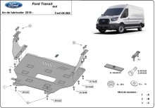Ocelový kryt motoru Ford Transit  - 4x4 (2013-2023)