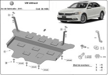 Ocelový kryt motoru VW Passat Alltrack - Automatická převodovka (2015-2023)