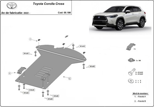 Ocelový kryt katalyzátoru Toyota Corolla Cross (2022-2026)