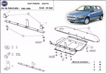 Ocelový kryt motoru Fiat Punto (1993-1999)